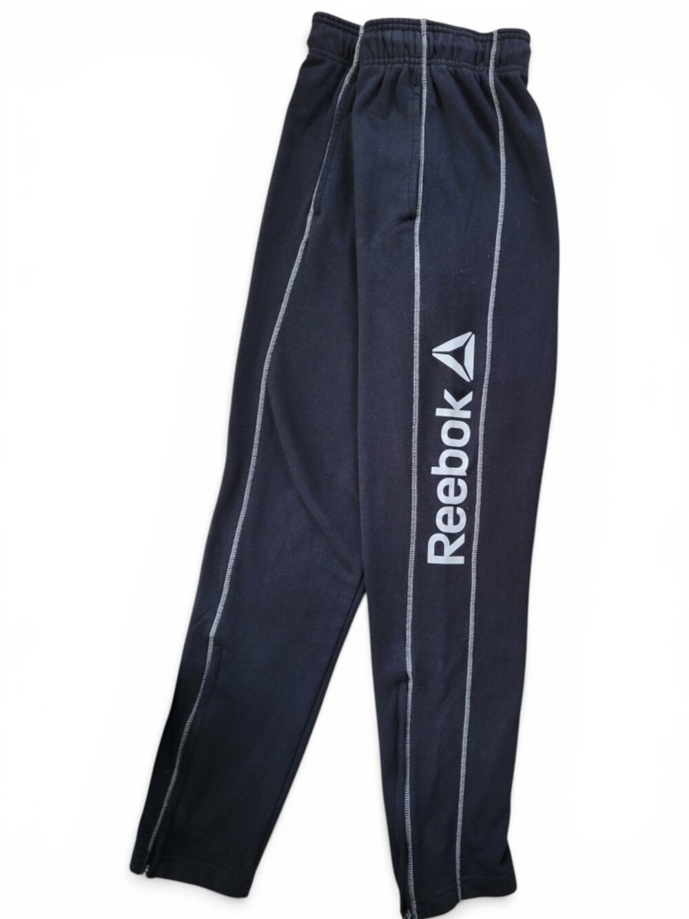 Reebok Men's Black Knit Logo Jogger with Zipper Cuffs - 2 for $20